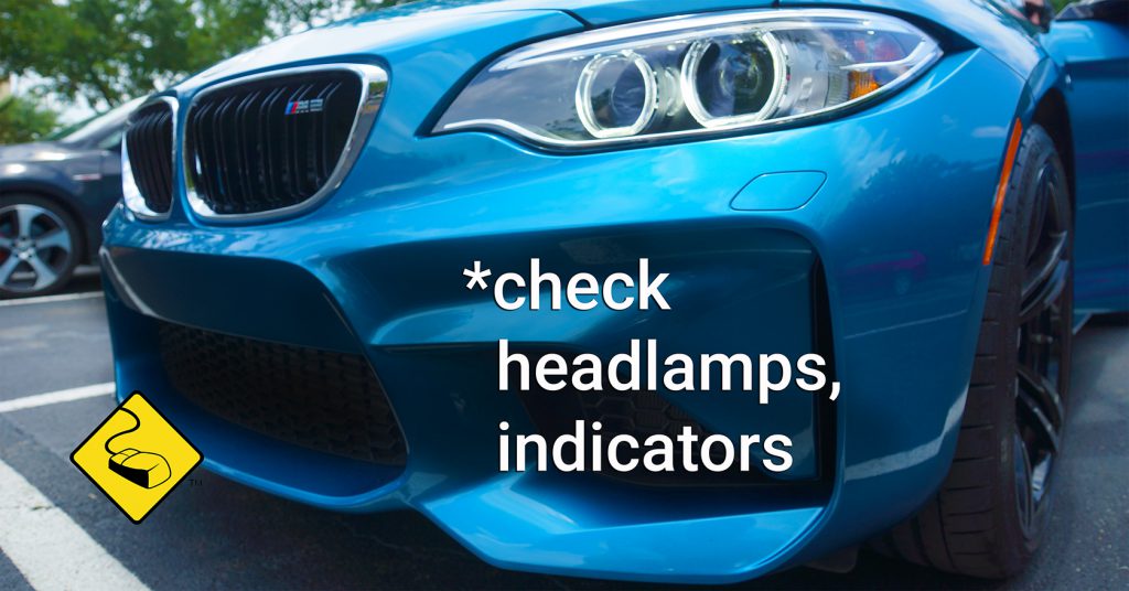 Car Care Tip: Check headlamps etc.